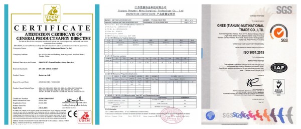 Gnee Steel GH3030 Certificate Gnee Steel GH3030 Certificate